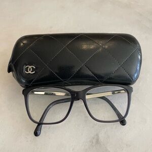 CHANEL Black Eyewear with Quilted Case
